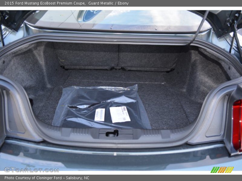Guard Metallic / Ebony 2015 Ford Mustang EcoBoost Premium Coupe