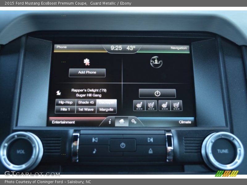 Guard Metallic / Ebony 2015 Ford Mustang EcoBoost Premium Coupe
