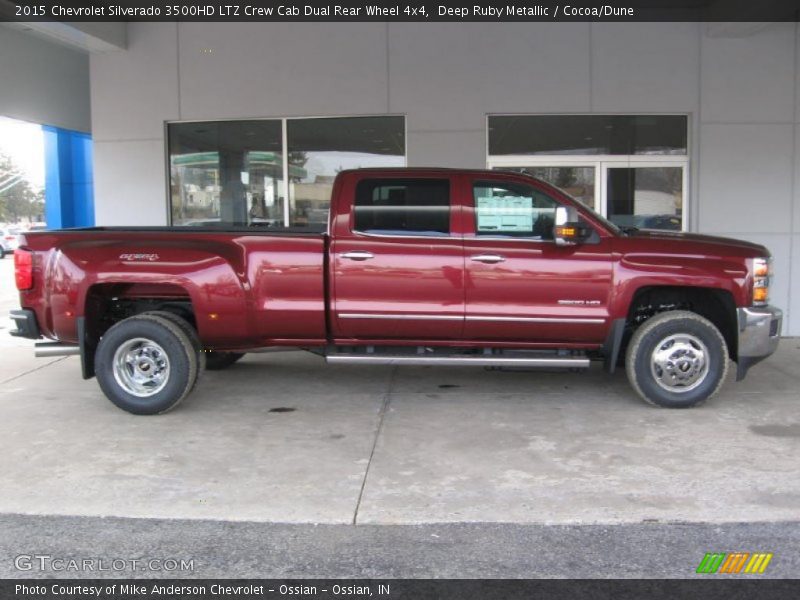 Deep Ruby Metallic / Cocoa/Dune 2015 Chevrolet Silverado 3500HD LTZ Crew Cab Dual Rear Wheel 4x4