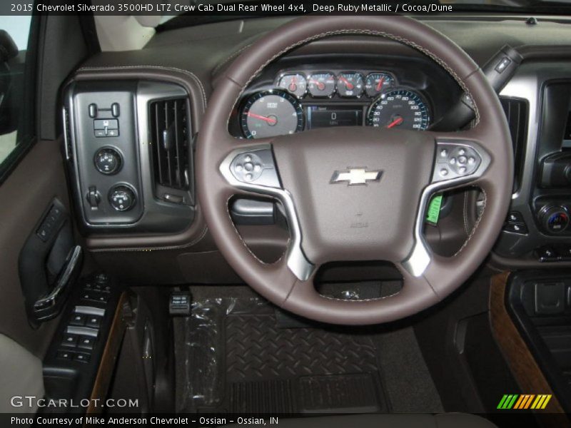 Deep Ruby Metallic / Cocoa/Dune 2015 Chevrolet Silverado 3500HD LTZ Crew Cab Dual Rear Wheel 4x4