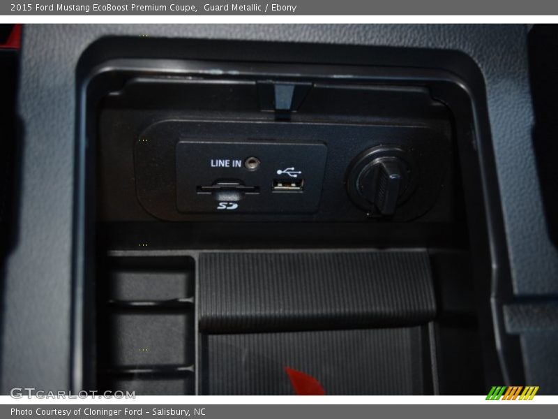 Guard Metallic / Ebony 2015 Ford Mustang EcoBoost Premium Coupe