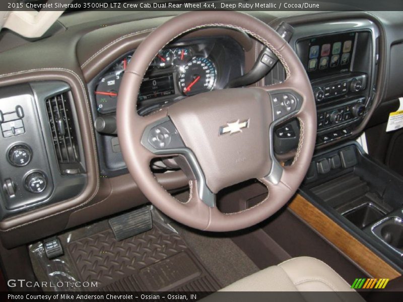 Deep Ruby Metallic / Cocoa/Dune 2015 Chevrolet Silverado 3500HD LTZ Crew Cab Dual Rear Wheel 4x4