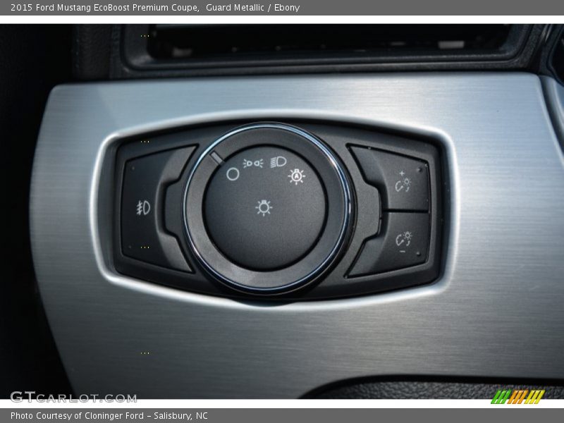 Guard Metallic / Ebony 2015 Ford Mustang EcoBoost Premium Coupe