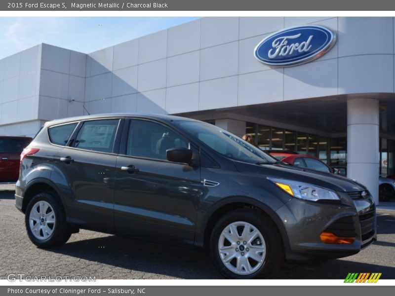 Magnetic Metallic / Charcoal Black 2015 Ford Escape S