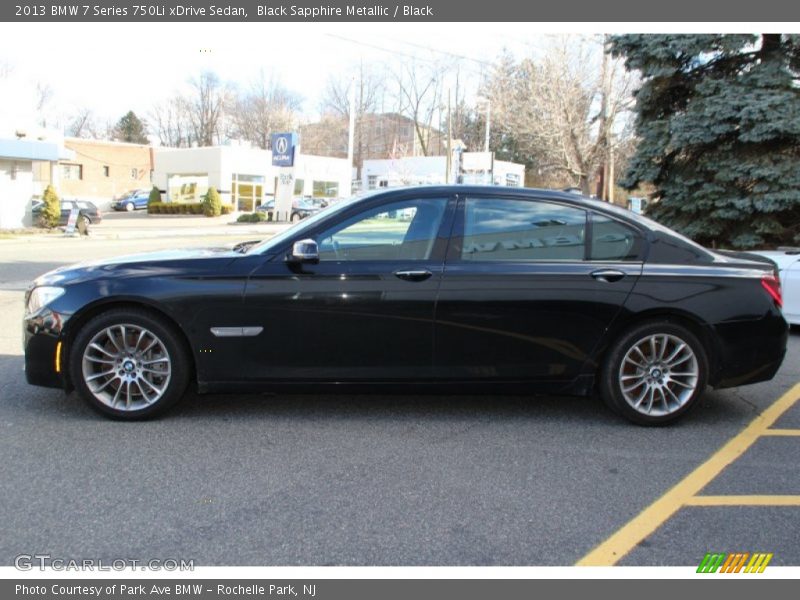 Black Sapphire Metallic / Black 2013 BMW 7 Series 750Li xDrive Sedan