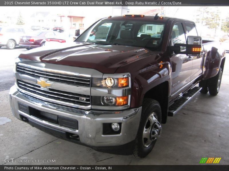 Deep Ruby Metallic / Cocoa/Dune 2015 Chevrolet Silverado 3500HD LTZ Crew Cab Dual Rear Wheel 4x4