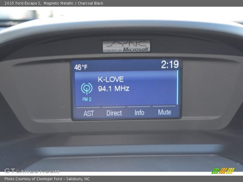 Magnetic Metallic / Charcoal Black 2015 Ford Escape S