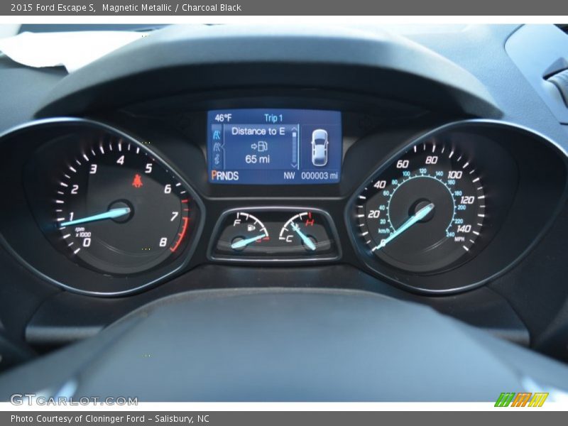 Magnetic Metallic / Charcoal Black 2015 Ford Escape S
