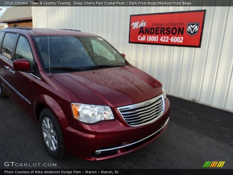Deep Cherry Red Crystal Pearl / Dark Frost Beige/Medium Frost Beige 2015 Chrysler Town & Country Touring