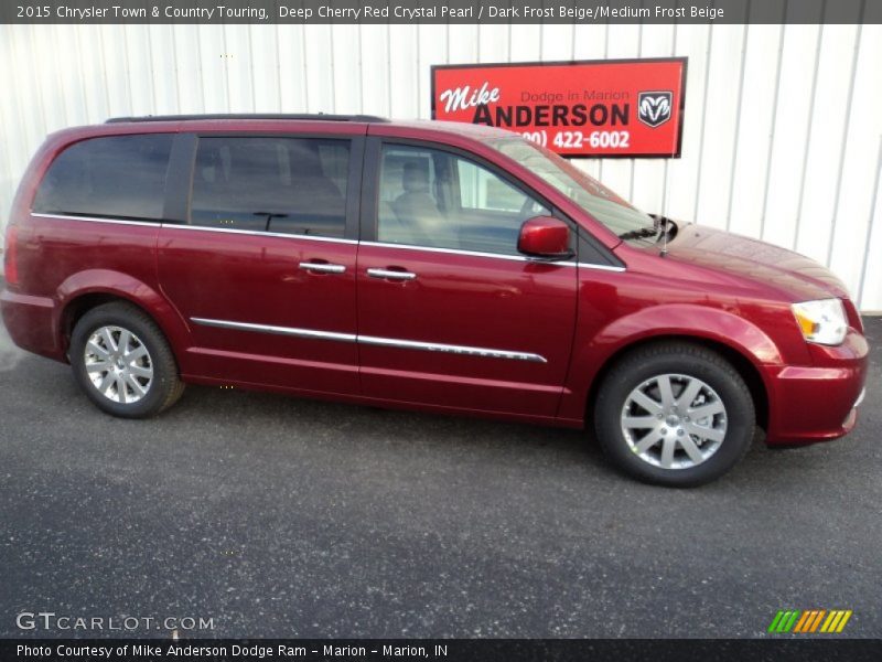 Deep Cherry Red Crystal Pearl / Dark Frost Beige/Medium Frost Beige 2015 Chrysler Town & Country Touring