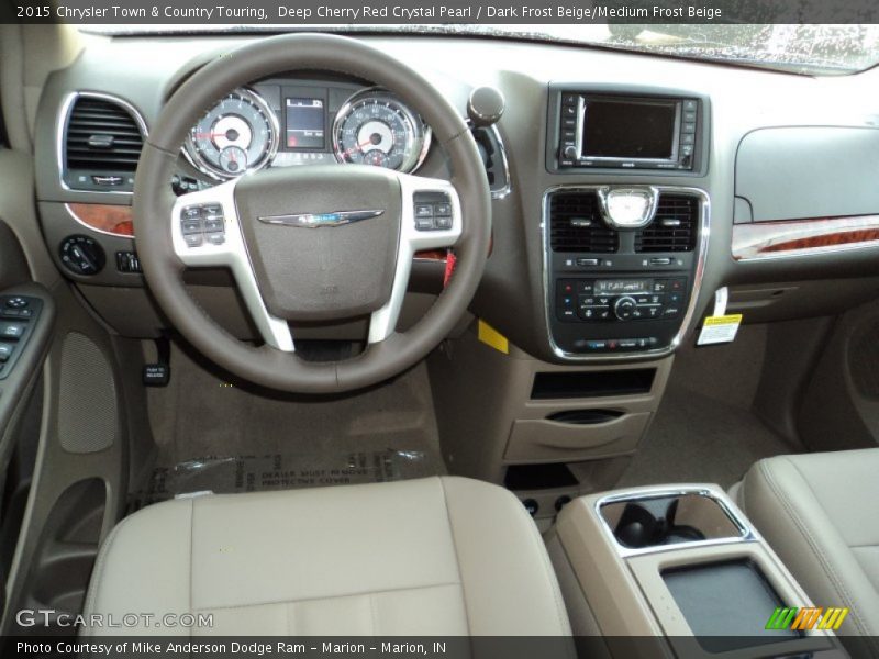 Deep Cherry Red Crystal Pearl / Dark Frost Beige/Medium Frost Beige 2015 Chrysler Town & Country Touring