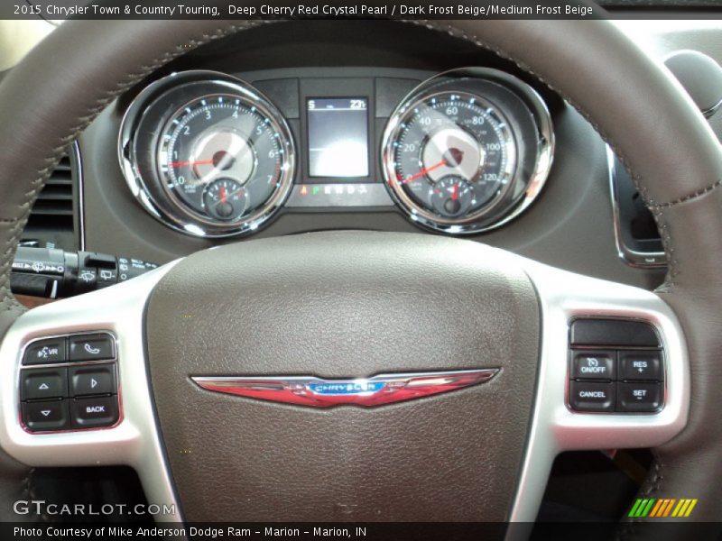 Deep Cherry Red Crystal Pearl / Dark Frost Beige/Medium Frost Beige 2015 Chrysler Town & Country Touring