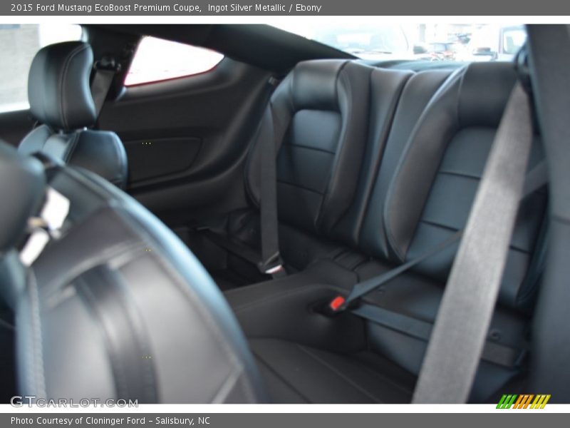 Ingot Silver Metallic / Ebony 2015 Ford Mustang EcoBoost Premium Coupe