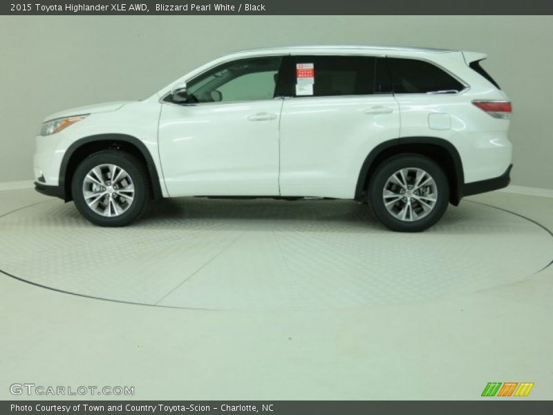 Blizzard Pearl White / Black 2015 Toyota Highlander XLE AWD