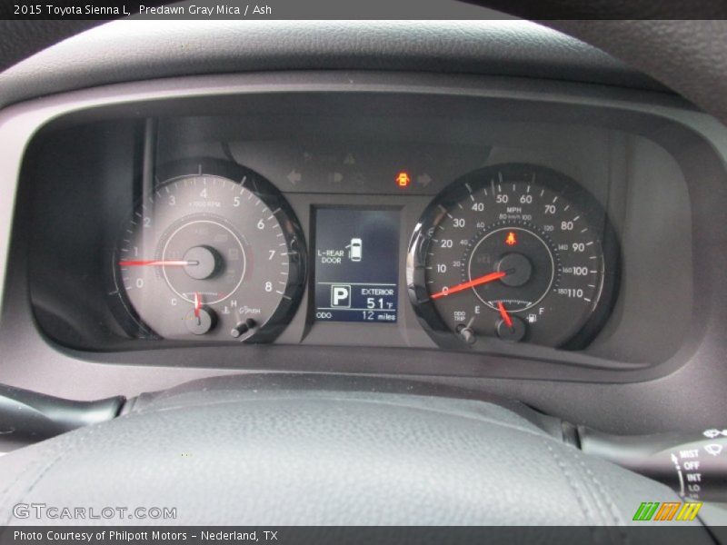  2015 Sienna L L Gauges