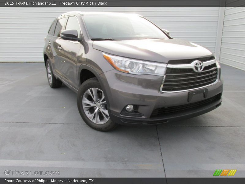 Predawn Gray Mica / Black 2015 Toyota Highlander XLE