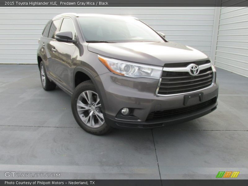 Predawn Gray Mica / Black 2015 Toyota Highlander XLE
