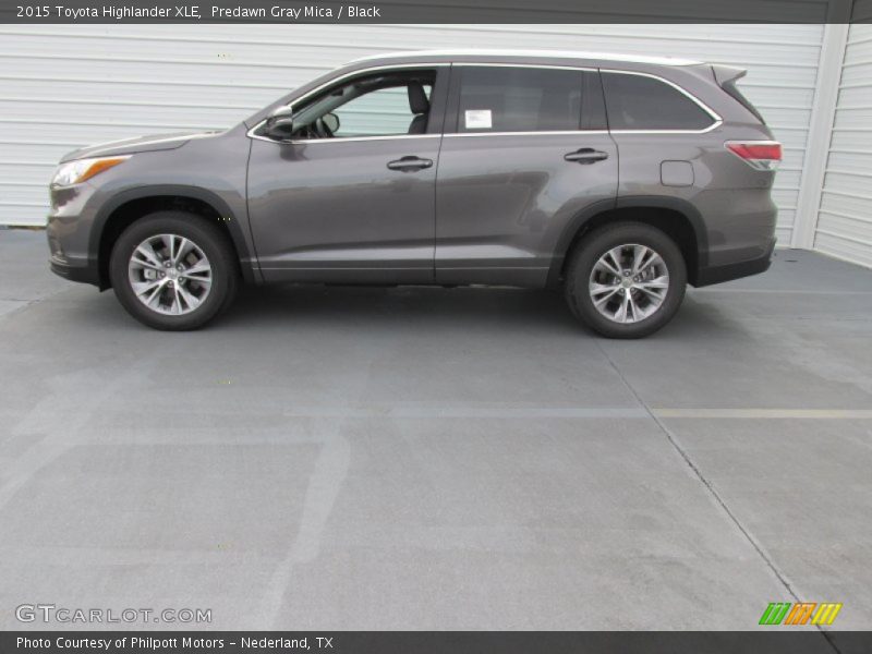 Predawn Gray Mica / Black 2015 Toyota Highlander XLE