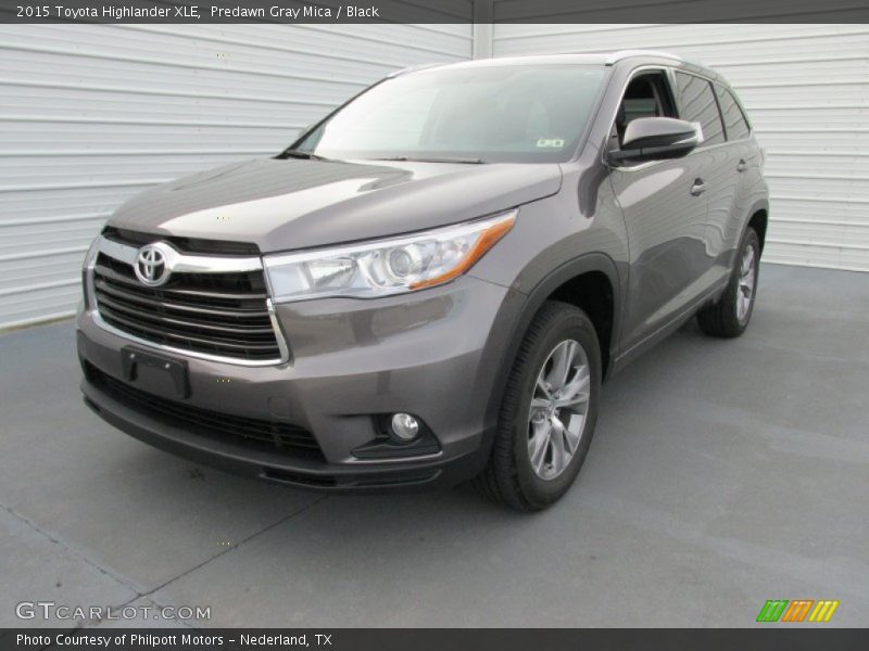 Predawn Gray Mica / Black 2015 Toyota Highlander XLE