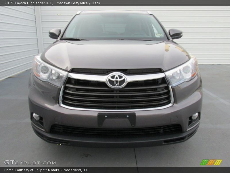Predawn Gray Mica / Black 2015 Toyota Highlander XLE