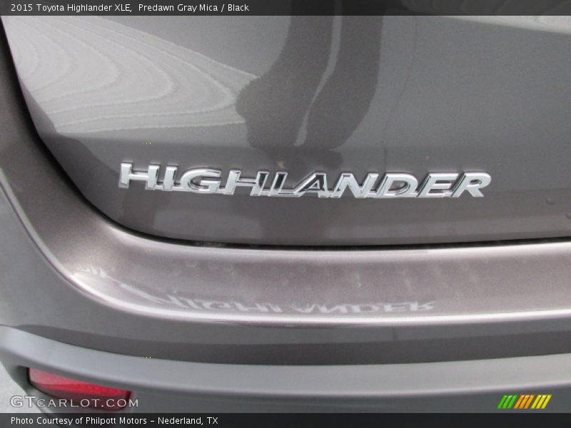 Predawn Gray Mica / Black 2015 Toyota Highlander XLE