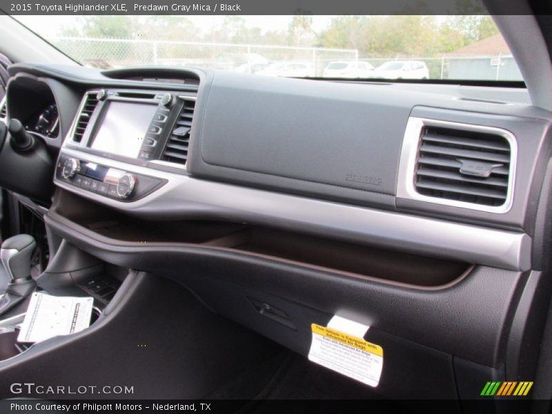 Predawn Gray Mica / Black 2015 Toyota Highlander XLE
