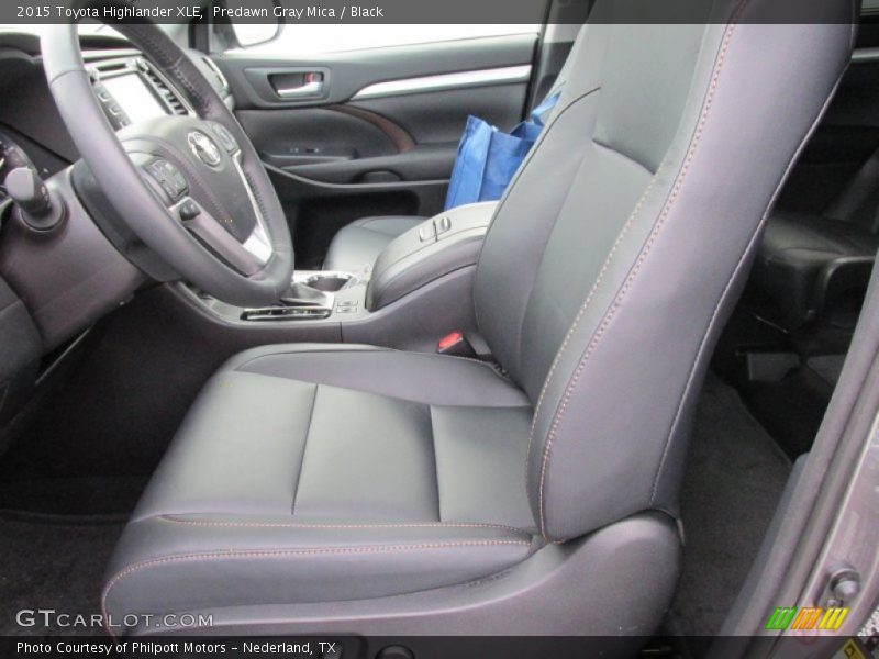 Predawn Gray Mica / Black 2015 Toyota Highlander XLE
