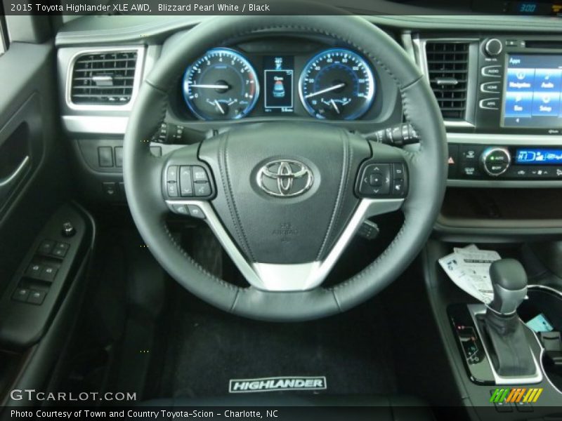 Blizzard Pearl White / Black 2015 Toyota Highlander XLE AWD