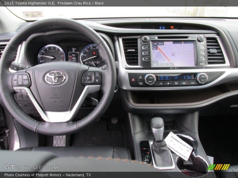 Predawn Gray Mica / Black 2015 Toyota Highlander XLE