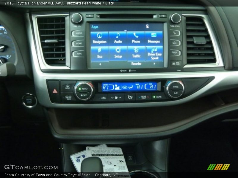 Blizzard Pearl White / Black 2015 Toyota Highlander XLE AWD