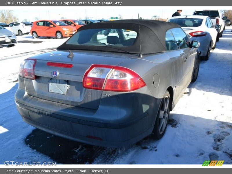 Graphite Green Metallic / Slate Gray 2004 Saab 9-3 Arc Convertible