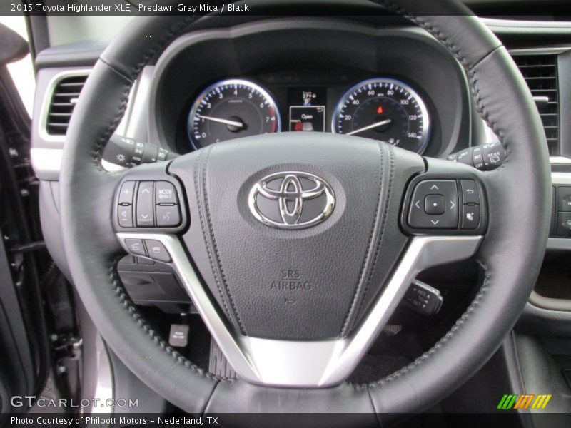 Predawn Gray Mica / Black 2015 Toyota Highlander XLE