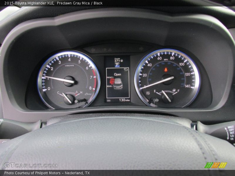 Predawn Gray Mica / Black 2015 Toyota Highlander XLE