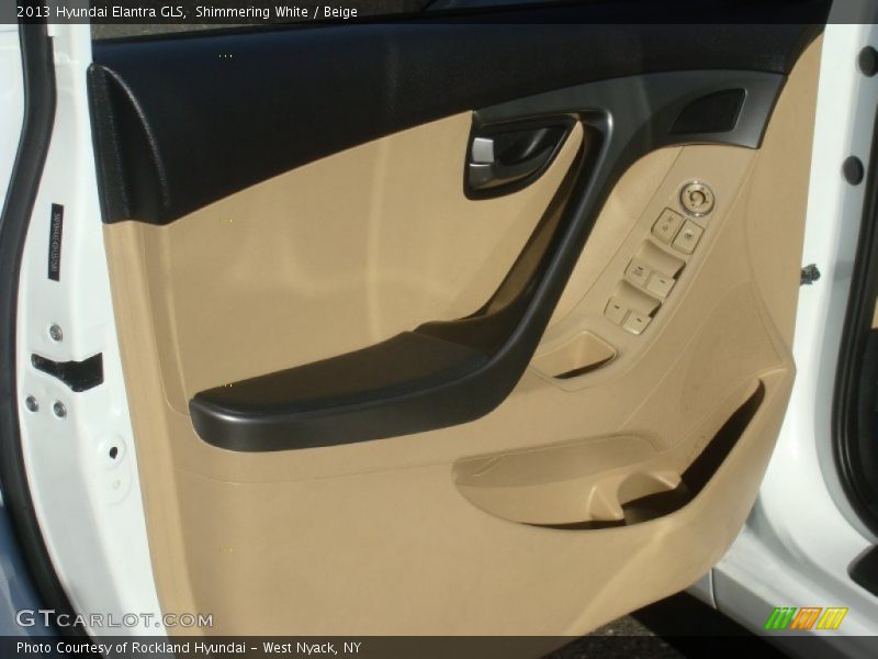 Shimmering White / Beige 2013 Hyundai Elantra GLS