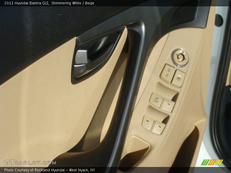 Shimmering White / Beige 2013 Hyundai Elantra GLS