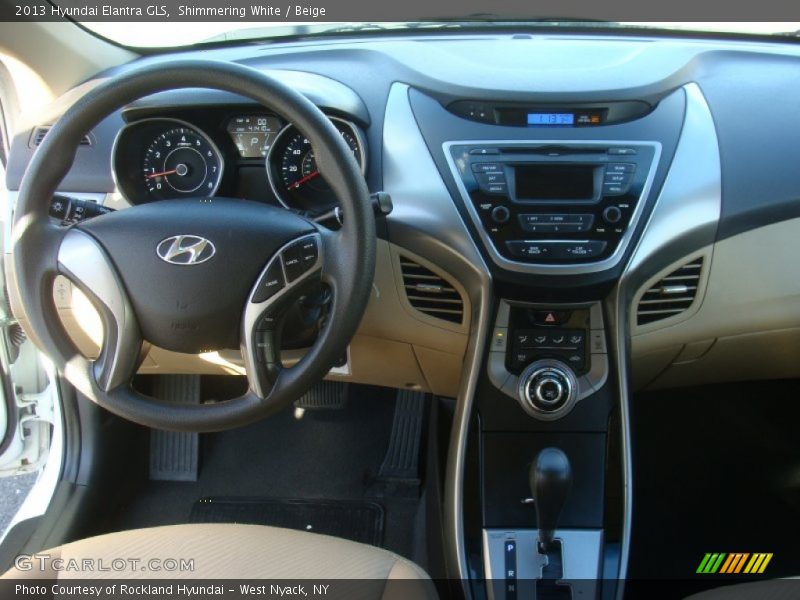 Shimmering White / Beige 2013 Hyundai Elantra GLS