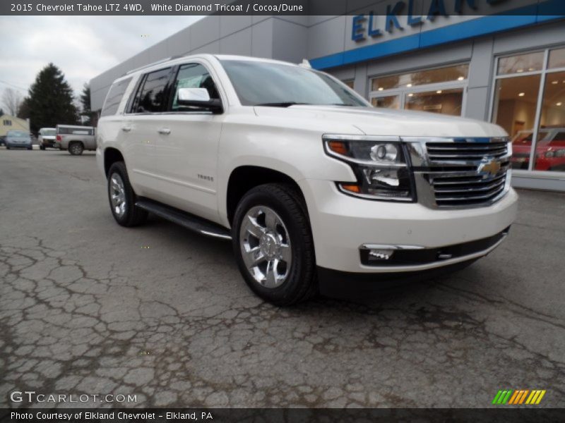 White Diamond Tricoat / Cocoa/Dune 2015 Chevrolet Tahoe LTZ 4WD