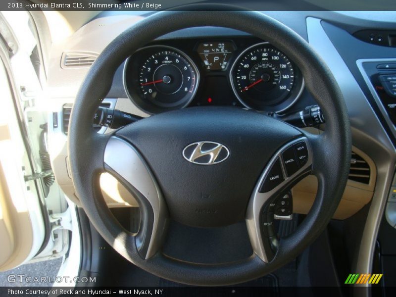 Shimmering White / Beige 2013 Hyundai Elantra GLS