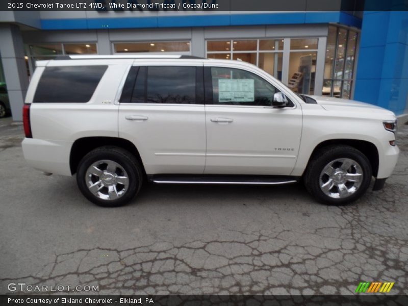 White Diamond Tricoat / Cocoa/Dune 2015 Chevrolet Tahoe LTZ 4WD
