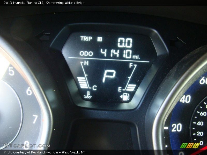 Shimmering White / Beige 2013 Hyundai Elantra GLS