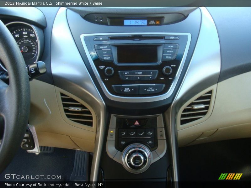 Shimmering White / Beige 2013 Hyundai Elantra GLS