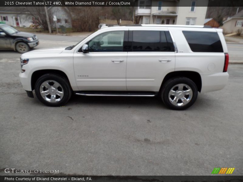 White Diamond Tricoat / Cocoa/Dune 2015 Chevrolet Tahoe LTZ 4WD