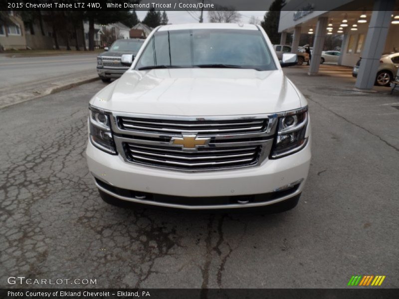 White Diamond Tricoat / Cocoa/Dune 2015 Chevrolet Tahoe LTZ 4WD