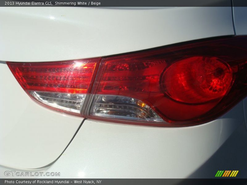 Shimmering White / Beige 2013 Hyundai Elantra GLS