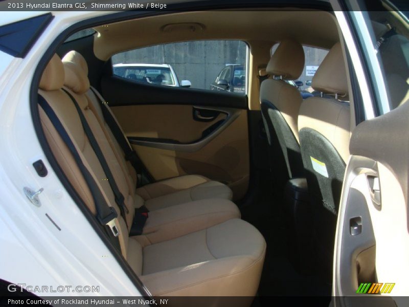 Shimmering White / Beige 2013 Hyundai Elantra GLS