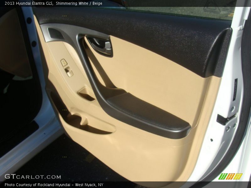 Shimmering White / Beige 2013 Hyundai Elantra GLS