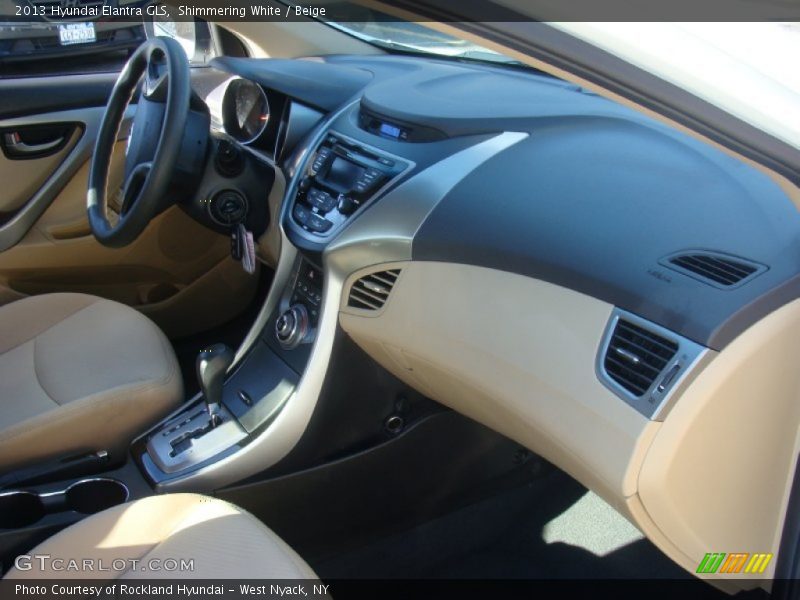 Shimmering White / Beige 2013 Hyundai Elantra GLS