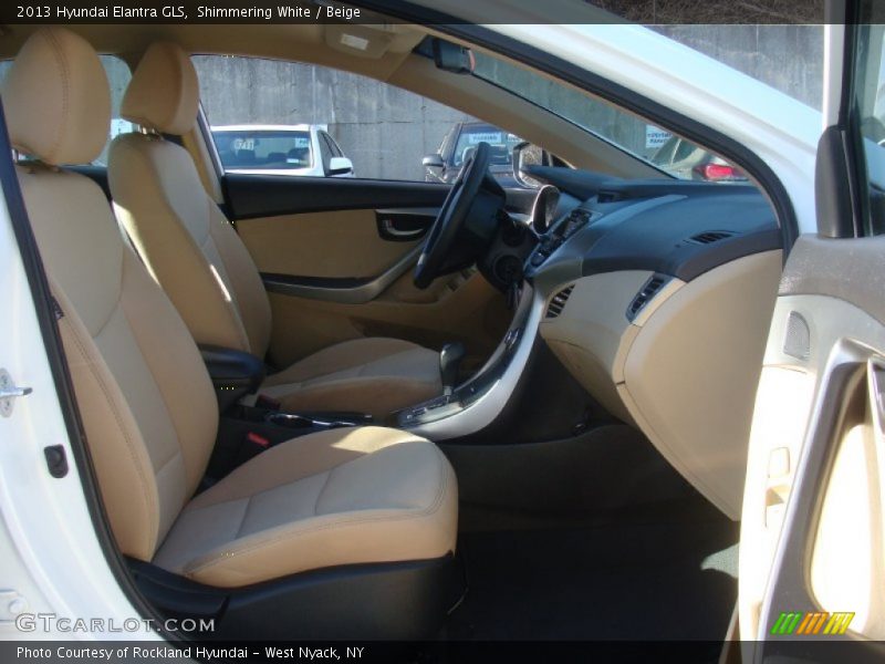 Shimmering White / Beige 2013 Hyundai Elantra GLS