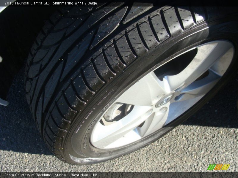 Shimmering White / Beige 2013 Hyundai Elantra GLS