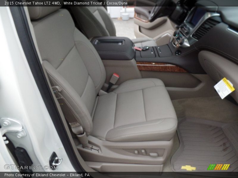 White Diamond Tricoat / Cocoa/Dune 2015 Chevrolet Tahoe LTZ 4WD